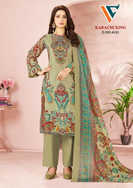 Vandana karachi king vol-41 non catalogue dress materials wholesale in surat